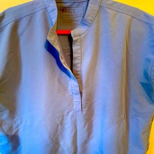 Figs ceil blue scrub top